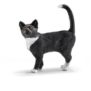 Schleich Cat Black with white chest and paws
