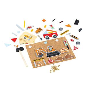 Bigjigs Hammer and Nail Deluxe Pin a shape - Construction