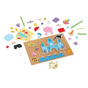 Bigjigs Hammer and Nail Deluxe Pin a shape Under the Sea